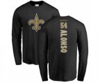 New Orleans Saints #54 Kiko Alonso Black Backer Long Sleeve T-Shirt