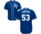 Kansas City Royals #53 Melky Cabrera Replica Blue Alternate 2 Cool Base Baseball Jersey