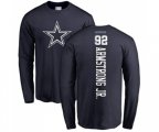 Dallas Cowboys #92 Dorance Armstrong Jr. Navy Blue Backer Long Sleeve T-Shirt