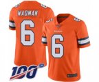 Denver Broncos #6 Colby Wadman Limited Orange Rush Vapor Untouchable 100th Season Football Jersey