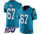 Carolina Panthers #67 Ryan Kalil Limited Blue Rush Vapor Untouchable 100th Season Football Jersey