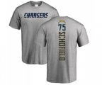 Los Angeles Chargers #75 Michael Schofield Ash Backer T-Shirt