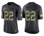 Denver Broncos #22 C.J. Anderson Stitched Black NFL Salute to Service Limited Jerseys
