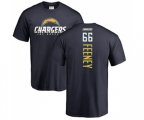 Los Angeles Chargers #66 Dan Feeney Navy Blue Backer T-Shirt