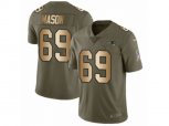 New England Patriots #69 Shaq Mason Limited Olive Gold 2017 Salute to Service NFL Jersey