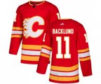 Calgary Flames #11 Mikael Backlund Authentic Red Alternate Hockey Jersey