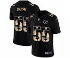 Pittsburgh Steelers #55 Devin Bush Limited Black Statue of Liberty Football Jersey
