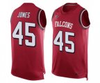 Atlanta Falcons #45 Deion Jones Limited Red Player Name & Number Tank Top Football Jersey