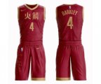Houston Rockets #4 Charles Barkley Authentic Red Basketball Suit Jersey - City Edition