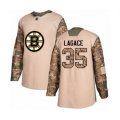 Boston Bruins #35 Maxime Lagace Authentic Camo Veterans Day Practice Hockey Jersey
