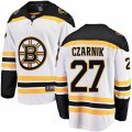 Boston Bruins #27 Austin Czarnik Authentic White Away Fanatics Branded Breakaway NHL Jersey