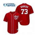 Washington Nationals #73 Tres Barrera Authentic Red Alternate 1 Cool Base Baseball Player Jersey