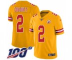 Kansas City Chiefs #2 Dustin Colquitt Limited Gold Inverted Legend 100th Season Football Jersey