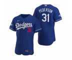 Los Angeles Dodgers Joc Pederson Royal 2020 World Series Champions Authentic Jersey