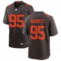Cleveland Browns #95 Myles Garrett Nike Brown Alternate Player Vapor Limited Jersey