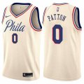 Philadelphia 76ers #0 Justin Patton Swingman Cream NBA Jersey - City Edition