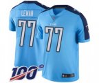 Tennessee Titans #77 Taylor Lewan Limited Light Blue Rush Vapor Untouchable 100th Season Football Jersey
