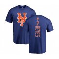 New York Mets #7 Jose Reyes Royal Blue Backer T-Shirt