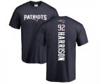 New England Patriots #92 James Harrison Navy Blue Backer T-Shirt