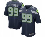 Seattle Seahawks #99 Quinton Jefferson Game Navy Blue Team Color Football Jersey