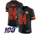 Kansas City Chiefs #24 Jordan Lucas Limited Black Rush Vapor Untouchable 100th Season Football Jersey