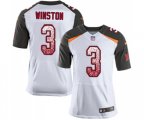 Tampa Bay Buccaneers #3 Jameis Winston Elite White Road Drift Fashion Football Jersey