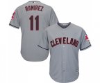 Cleveland Indians #11 Jose Ramirez Replica Grey Road Cool Base Baseball Jersey