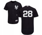 New York Yankees #28 Austin Romine Navy Blue Alternate Flex Base Authentic Collection MLB Jersey
