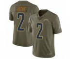 Los Angeles Chargers #2 Easton Stick Limited Olive 2017 Salute to Service Football Jersey
