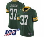 Green Bay Packers #37 Josh Jackson Green Team Color Vapor Untouchable Limited Player 100th Season Football Jersey