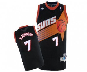 Phoenix Suns #7 Kevin Johnson Swingman Black Throwback Basketball Jersey