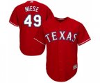 Texas Rangers #49 Jon Niese Replica Red Alternate Cool Base MLB Jersey