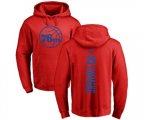 Philadelphia 76ers #25 Ben Simmons Red One Color Backer Pullover Hoodie