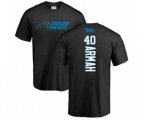 Carolina Panthers #40 Alex Armah Black Backer T-Shirt