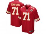 Kansas City Chiefs #71 Mitchell Schwartz Game Red Team Color NFL Jersey