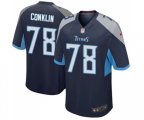 Tennessee Titans #78 Jack Conklin Game Light Blue Team Color Football Jersey