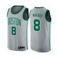 Boston Celtics #8 Kemba Walker Swingman Gray Basketball Jersey - City Edition