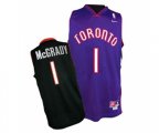 Toronto Raptors #1 Tracy Mcgrady Swingman Black Purple Throwback NBA Jersey