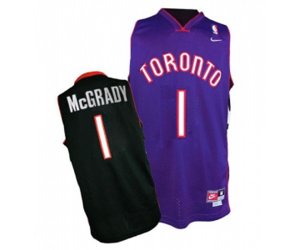 Toronto Raptors #1 Tracy Mcgrady Swingman Black Purple Throwback NBA Jersey