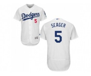 Los Angeles Dodgers #5 Corey Seager White Flexbase Authentic Collection Stitched Baseball Jersey