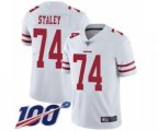 San Francisco 49ers #74 Joe Staley White Vapor Untouchable Limited Player 100th Season Football Jersey