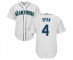 Seattle Mariners #4 Denard Span Replica White Home Cool Base Baseball Jersey
