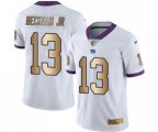 New York Giants #13 Odell Beckham Jr Limited White Gold Rush Football Jersey