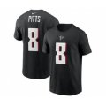 Atlanta Falcons #8 Kyle Pitts 2021 Black Football Draft First Round Pick Player Name & Number Football T-Shirt