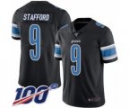 Detroit Lions #9 Matthew Stafford Limited Black Rush Vapor Untouchable 100th Season Football Jersey