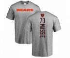 Chicago Bears #70 Bobby Massie Ash Backer T-Shirt