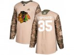 Chicago Blackhawks #35 Tony Esposito Camo Authentic 2017 Veterans Day Stitched NHL Jersey