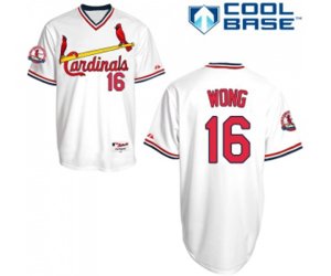 St. Louis Cardinals #16 Kolten Wong Authentic White 1982 Turn Back The Clock Baseball Jersey