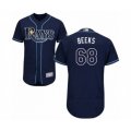 Tampa Bay Rays #68 Jalen Beeks Navy Blue Alternate Flex Base Authentic Collection Baseball Player Jersey