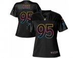 Women Carolina Panthers #95 Dontari Poe Black NFL Fashion Game Jersey